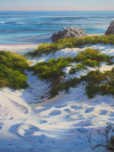 FOOTPRINTS TO THE REEF  51x41cm